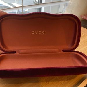 Gucci Red Velvet Glass Case